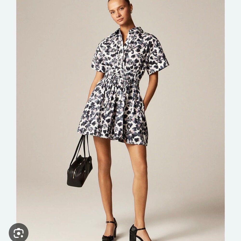 NWT J Crew Elena Mini Shirt Dress